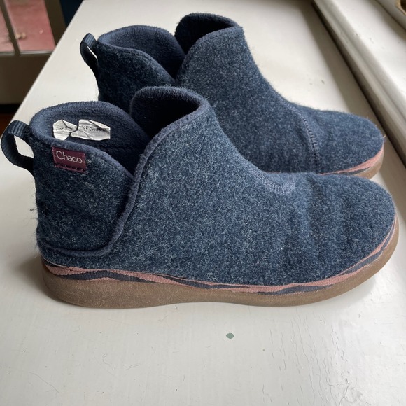 Chaco Revel Womens Sz US 8 EU 39 Felt Gym Sole Pull Slip On Chelsea Boots Blue - Picture 5 of 10